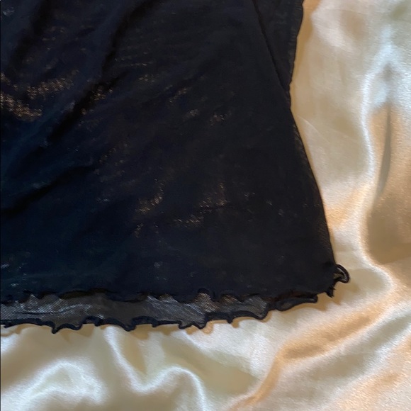 Black Sheer Rhinestones CROP Top “SEXY “NWOT. - Picture 6 of 8